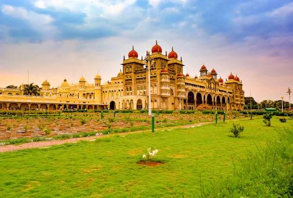 Mysore Palace Sunset Mysuru India — Stock Photo, Image