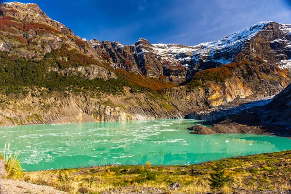 Nádherné Ledovcové Jezero Ventisquero Negro Národním Parku Nahuel Huapi Argentině — Stock fotografie