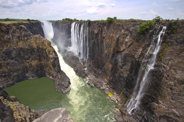 Letecký Pohled Viktoriiny Vodopády Zimbabwe — Stock fotografie