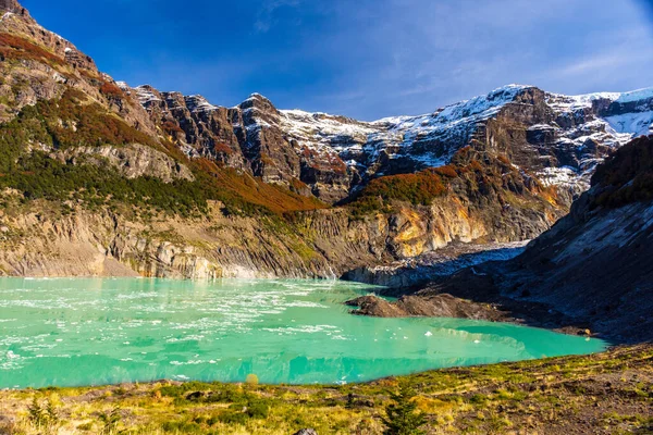 Nádherné Ledovcové Jezero Ventisquero Negro Národním Parku Nahuel Huapi Argentině — Stock fotografie