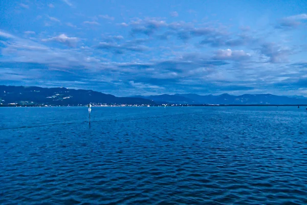 Eine Aufnahme Vom Bodensee Lindau Aus Der Höhe Perfekt Für — Stockfoto