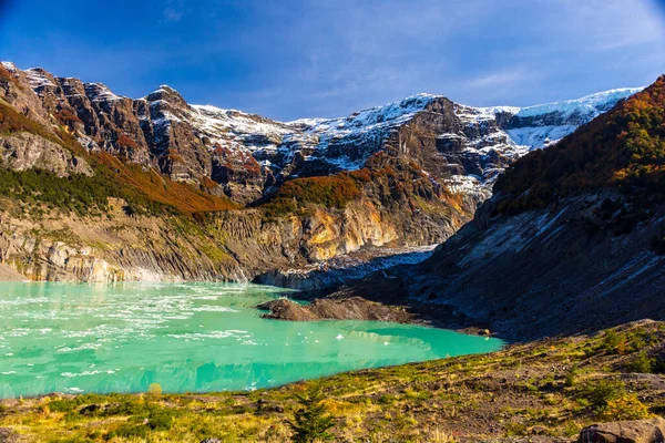 Nádherné Ledovcové Jezero Ventisquero Negro Národním Parku Nahuel Huapi Argentině — Stock fotografie