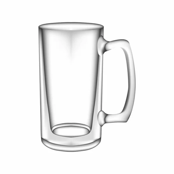 Illustration Shiny Cup White Background — 图库照片