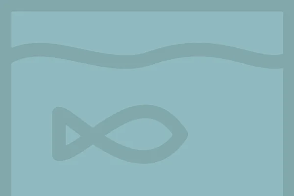 Jednoduchá Ilustrace Ryby Pod Vodou Modrém Pozadí — Stock fotografie