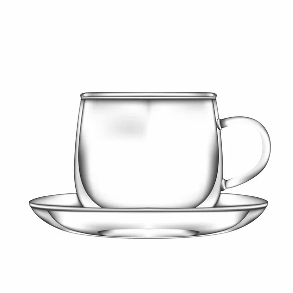 Ілюстрація Блискучої Чашки Білому Тлі — стокове фото