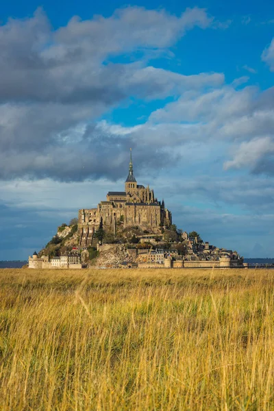 Bela Catedral Monte Saint Michel Ilha Normandia Norte França — Fotografia de Stock