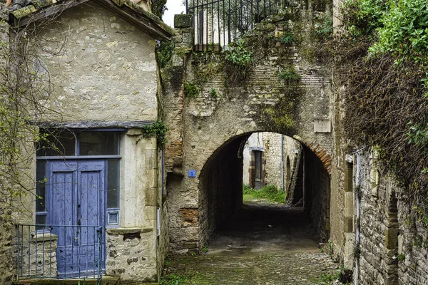 stock image With the passage of time and abandonment, the vegetation invades the houses, the streets