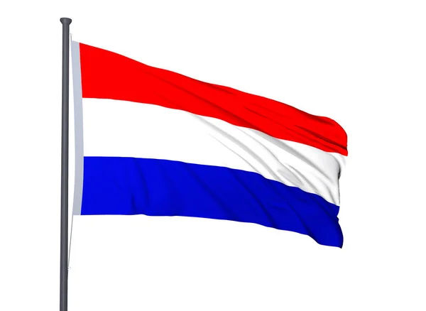 Flag Netherlands Isolated White Background — Stock Photo, Image