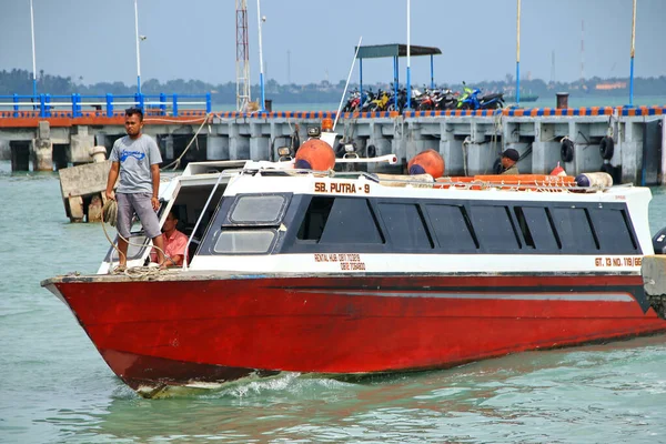 Batam Indonesia Aug 2019 Passagiersschip Bedrijfslogistiek Vervoer Tanjung Pinang Riau — Stockfoto