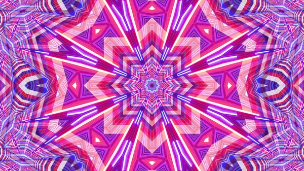 A kaleidoscope background with bright patterns, pink and purple colors