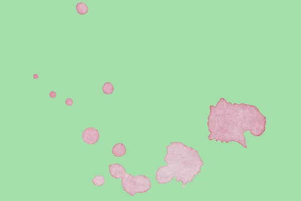 Зеленый Фон Розовыми Капли Краски Обоев — стоковое фото