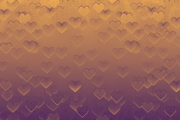 Una Bella Sfumatura Giallo Viola Con Forme Del Cuore Esso — Foto Stock