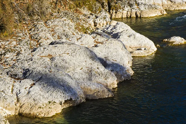 Uma Bela Vista Uma Paisagem Fluvial Geórgia Pôr Sol — Fotografia de Stock