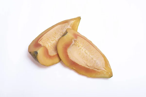 Top View Two Slice Mango — Fotografia de Stock