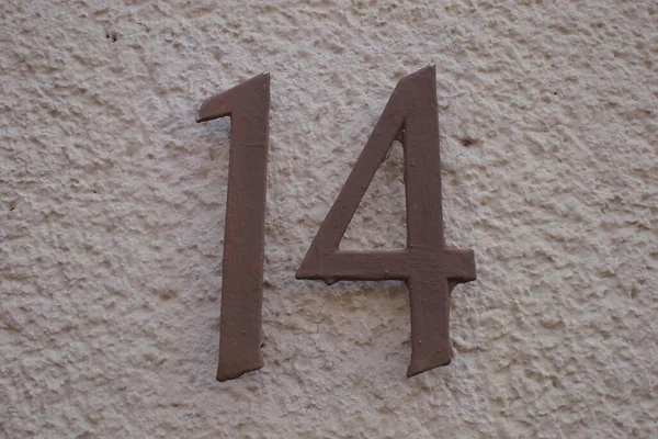House Number Attached Wall — Foto Stock