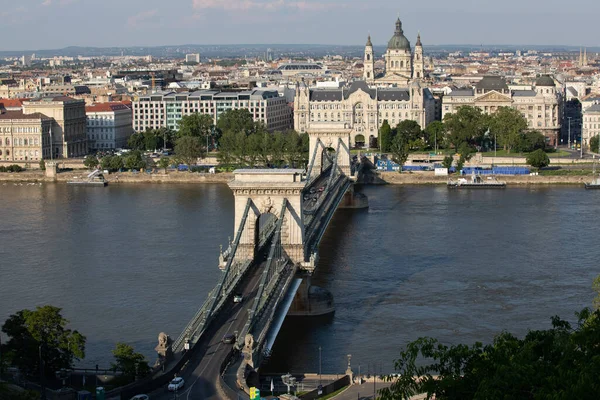 Budapest Ungern Jun 2021 Det Bild Staden Ovanifrån — Stockfoto