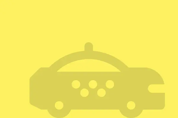 Eine Einfache Taxi Illustration Auf Gelbem Hintergrund — Stockfoto