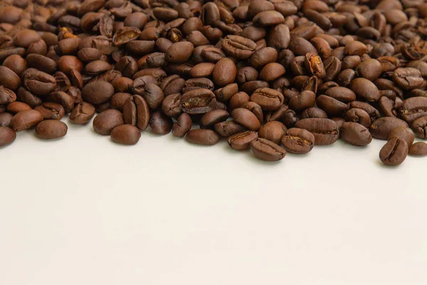 Pile Coffee Beans White Background — Stock Fotó