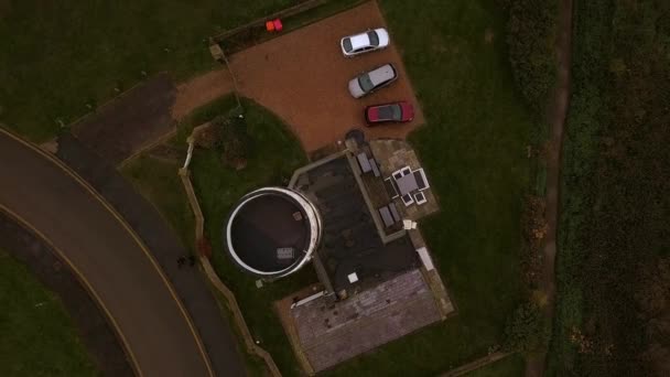 Urcarea Dronelor Sus Jos Farului Old Hunstanton Coasta Norfolk Nord — Videoclip de stoc