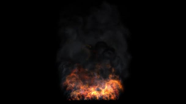 Abstract Illustration Explosion Fire Black Background Abstract Illustration Explosion Fire — Vídeo de Stock