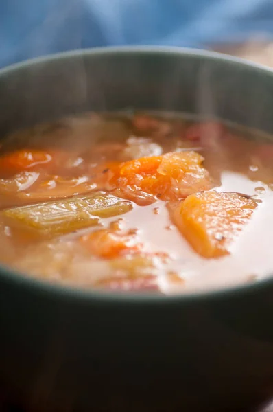 Vertical Shot Jigg Dinner Maritime Boiled Pork Vegetable Soup — Stock Fotó