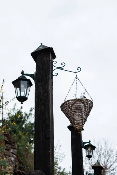 Closeup Shot Street Lights Open Sky — Stock Photo, Image