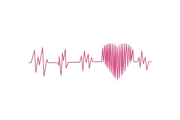 Closeup Artistic Design Pink Lines Heart Shape Isolated White Background — Stock Fotó
