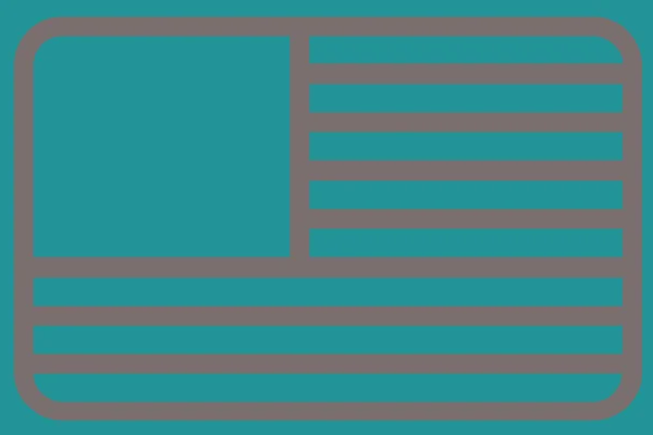 Jasné Tyrkysové Pozadí Obrysem Americké Vlajky — Stock fotografie