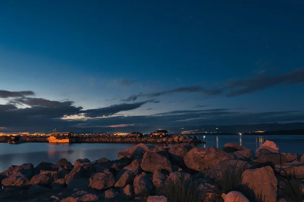 Limanda Günbatımı Gökyüzü — Stok fotoğraf
