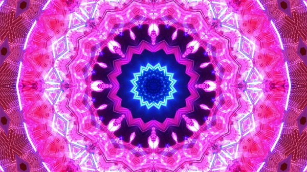 Uno Sfondo Caleidoscopio Con Motivi Brillanti Colori Rosa Blu — Foto Stock