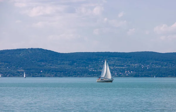 Balon Hungary Juni 2021 Danau Ini Adalah Atraksi Wisata Negara — Stok Foto