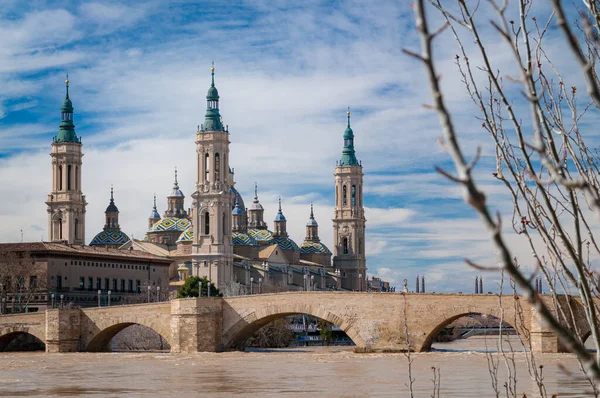 Catedral Basílica Nuestra Señora Del Pilar Iglesia Católica Romana Zaragoza — Foto de Stock