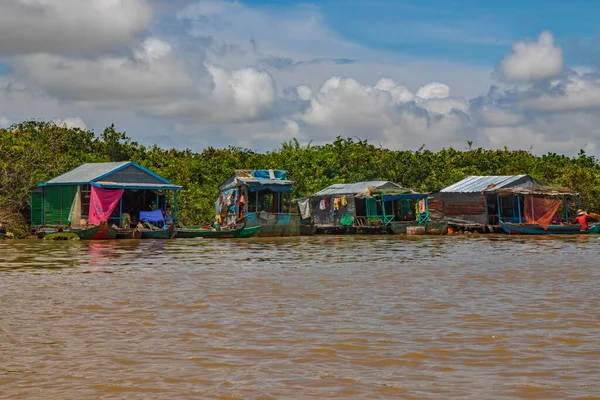 Das Schwimmende Dorf Tonle Saft See Provinz Siem Reap Kambodscha — Stockfoto