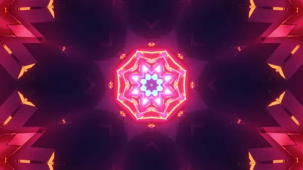 Kaleidoscope Background Bright Patterns Pink Red Colors — Stock Photo, Image