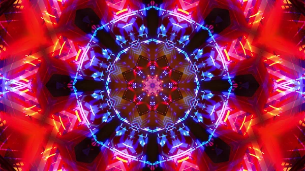 Kaleidoscope Background Bright Patterns Red Blue Colors — Stock Photo, Image