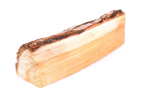 Eine Nahaufnahme Von Brennholz Isoliert Auf Weißem Hintergrund — Stockfoto