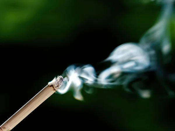 Selective Focus Shot Lit Cigarette — Stock Photo, Image