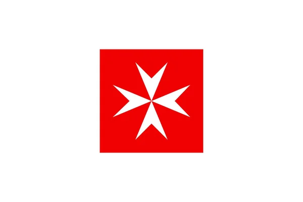 Kreatywny Projekt Kolorowego Maltańskiego Krzyża Ikony Odizolowany Białym Tle — Zdjęcie stockowe
