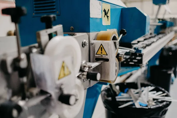 Closeup Shot Machine Tools Factory — Stock Fotó