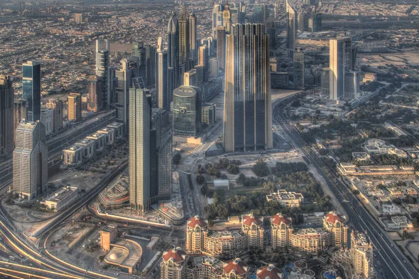 Letecký Pohled Mrakodrap Burj Khalifa Dubaji — Stock fotografie