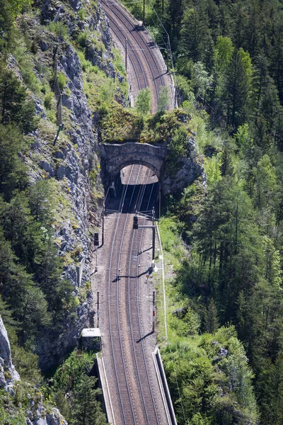 Historic Semmering Mountain Railway Track Austria — Foto Stock