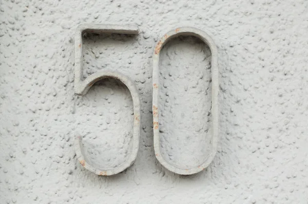 House Number Attached Wall — Stock Photo, Image