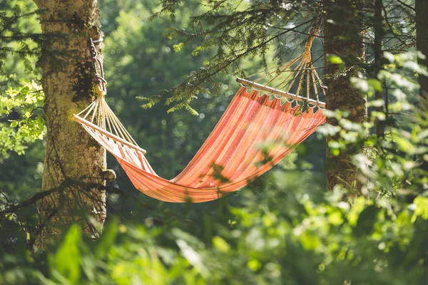 Selektiv Fokusbild Hängmatta Solen — Stockfoto