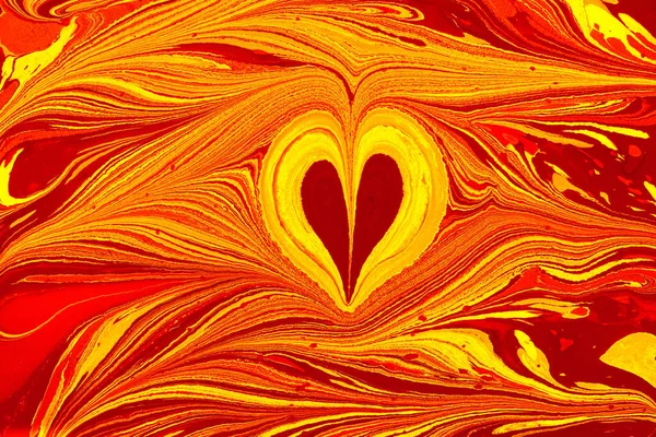 Beautiful Yellow Orange Gradient Heart Middle — Foto Stock