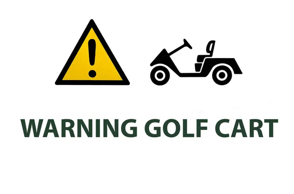 Warning Golf Cart Sign Switzerland — Stock Photo, Image