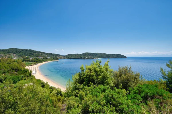 Skiathos Island Grécia Praia Agia Paraskevi Platanias Partir Das Praias — Fotografia de Stock