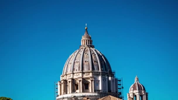 Рим 2021 Гіперлапс Купола Святого Петра Ватикані Рим Травень 2021 — стокове відео