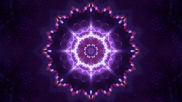 Rendering Cool Futuristic Kaleidoscope Patterns Dark Purple Black Vibrant Colors — Φωτογραφία Αρχείου