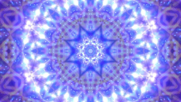 Una Representación Patrones Caleidoscopio Futuristas Frescos Colores Vibrantes Azules Blancos — Foto de Stock