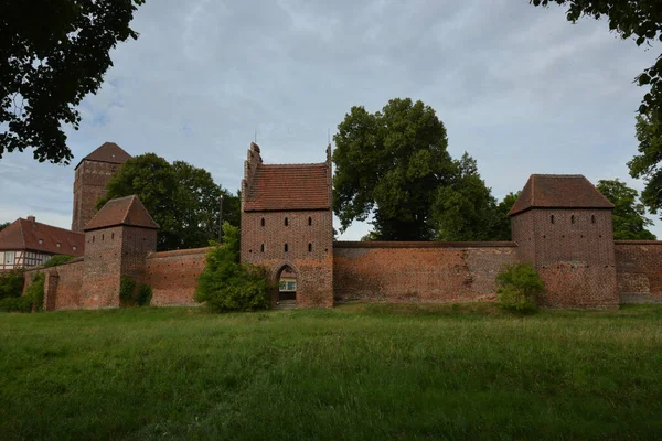 Historic Old Bishop Palace Wittstock Dossel Germany Cloudy Sky — Photo